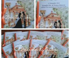 Libretti messa... la copertina riprende la chiesa in cui si è celebrato il rito nuziale