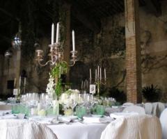 Mise en place verde acqua per il matrimonio