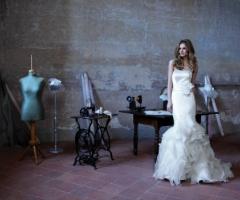 Abito da sposa con coda arricciata - Modello Armina di Alessandra R.