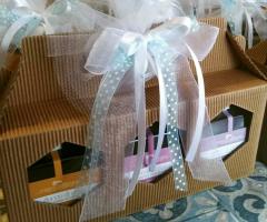 rossozafferano - Bomboniera pois tris confetture