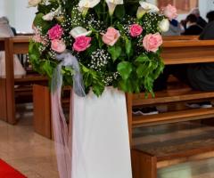 Maurizio Siano Fiorista - Composizione rose rosa e calle