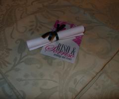 Dettaglio omaggio per partecipanti alla cena romantica - Riso e Sorriso Wedding-Event Planner