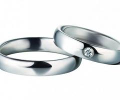 Fedi nuziali di platino con diamante