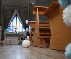 Biancocarta - Allestimento navata chiesa