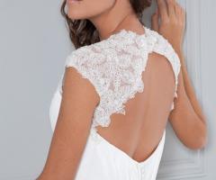 abito scivolato con scollatura in pizzo