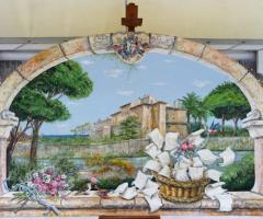 Tableau di nozze dipinto a Trompe l'Oeil