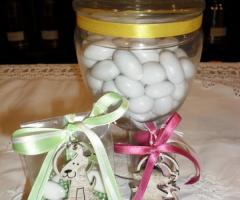 Croce e Delizia - Bomboniere con il gioco della trasparenza e due portachiavi inseriti