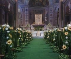 Allestimenti in verde per la cerimonia di nozze