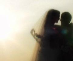 Foto sfumata degli sposi