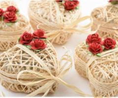 Unsolomondo Bomboniere Solidali - Scatola cuoricino in abaca - Bangladesh