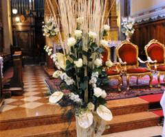 Addobbi floreali di anthurium per la cerimonia di matrimonio