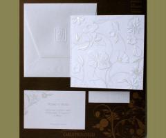 Partecipazioni di matrimonio ricamata