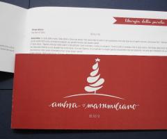 Libretto Chiesa, personalizzato completamente a gusto del Cliente in formato orizzontale su cartoncino patinato opaco. Stampa Digitale