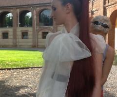 Acconciatura sposa con capelli lunghi