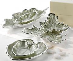 Linea Foglia - Vetro e Argento 999