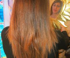 Capelli sciolti lisci, naturali per la sposa