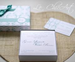 Partecipazioni di matrimonio blu Tiffany