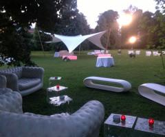 Salottino in giardino per gli ospiti