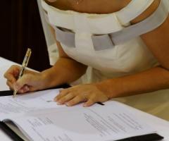 Foto della firma della sposa