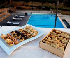 Aperitivo con prodotti biologici locali all'agriturismo La Piantata