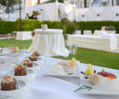 Antipasti preparati dagli chef dell'hotel