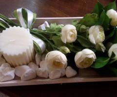 Il Crocus di Sabrina Di Maria - Centro con candela per tavolo sposi