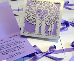 Partecipazione laser cut gli innamorati - Preziose Emozioni