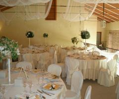 Allestimento della sala per il ricevimento