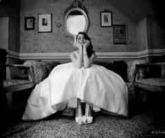 Foto bianco e nero della sposa - Fotografo a La Spezia