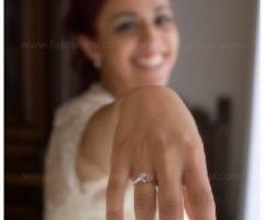 Fotografia della sposa prima della cerimonia di nozze