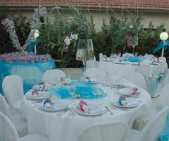 Mise en place celeste per le nozze