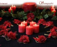 Centro Tavola di Candele sul ‘Tema’ del Rosso