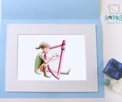 ArtiMiSte - Acquerello con cartellina azzurra