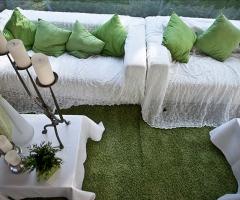 Allestimento in verde per il matrimonio