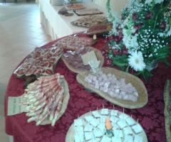 L'antipasto del banchetto di nozze con i prodotti tipici della nostra tradizione