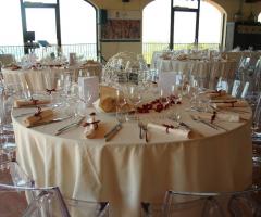 Mise en place per ricevimento di matrimonio