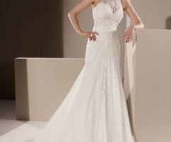 Abito semi sirena in soffice tulle di seta