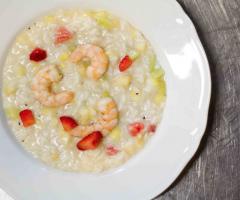 Catering QUC - Risotto ai frutti e gamberi