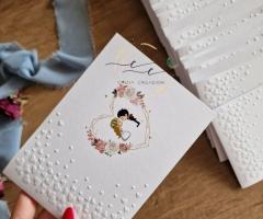 Invito matrimonio sposini innamorati