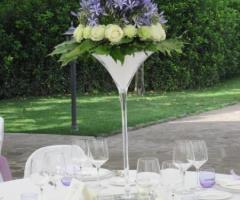 Centrotavola glicine e bianco