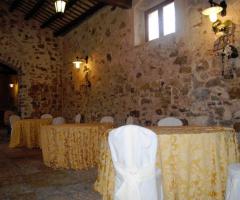 Sala interna pronta per il ricevimento