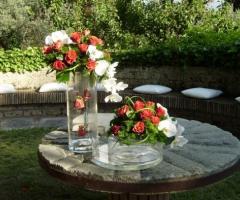 Addobbo floreale per la location di matrimonio