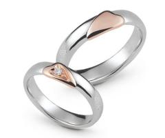 Fede nuziale modello fe341 in oro bianco e rosso - Orsini Gioielli