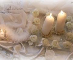 Candele per l\'addobbo della location di matrimonio