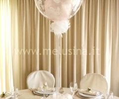 Centrotavola con bolla fiorita