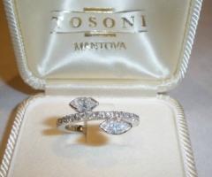 Anello artigianale in diamanti