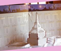 Tableau con centro tableau tema Parigi - Crystal Drops Design