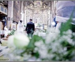 Foto degli sposi all'altare