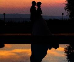 Scenario romantico per gli sposi