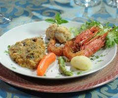 Menu di pesce per il ricevimento di nozze